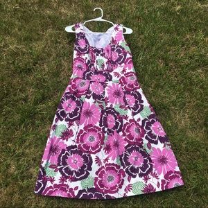 Purple Floral Summer Dress
